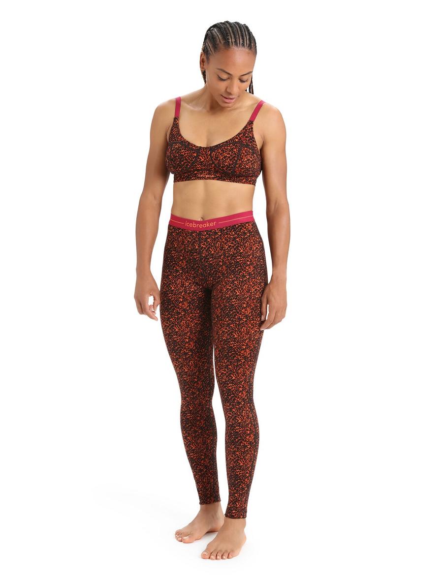 One Piece & Sets Icebreaker Merino 200 Oasis Leggings Lichen Damskie Czarne Różowe | PL 1151OKIR